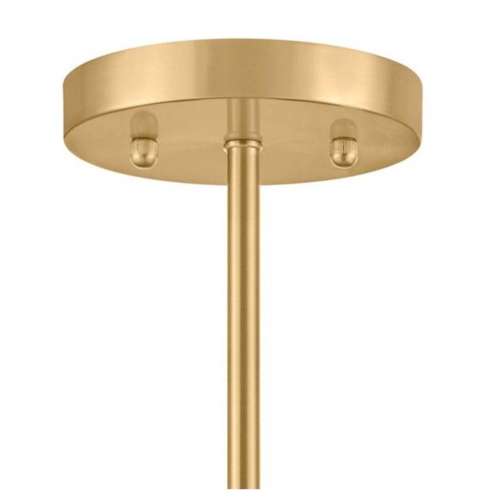 Hampton Bay Leonie 6-Light Semi Flush Mount Brushed Gold Sputnik DS18096SF2 - Picture 4 of 6